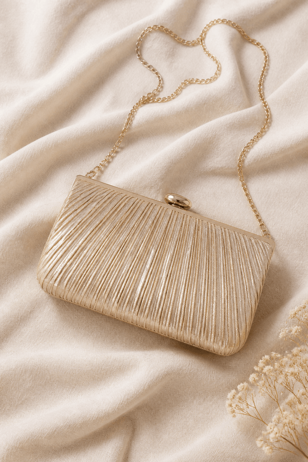 Ivory bridal clutch bag